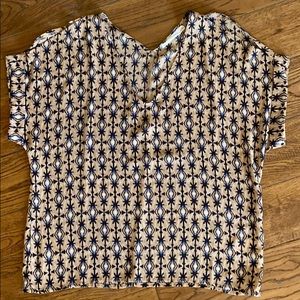 Cold-shoulder Short-sleeve Blouse